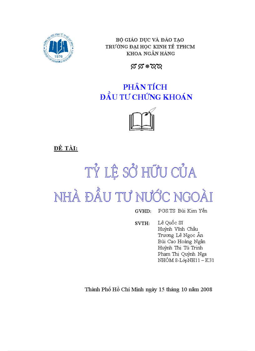 Tỷ lệ sở hữu của nhà đầu tư nước ngoài