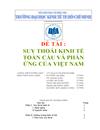 Suy thoái kinh tế toàn cầu và phản ứng của việt nam