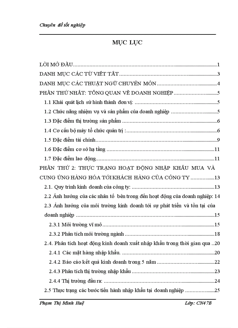 Một số giải pháp nâng cao hiệu quả nhập khẩu và cung ứng hàng hóa tại công ty TNHH Tân Hạnh Nguyên