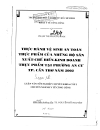 Thực hành vệ sinh an toàn thực phẩm của hộ sản xuất chế biến kinh doanh thực phẩm tại p an cư tp Cần Thơ