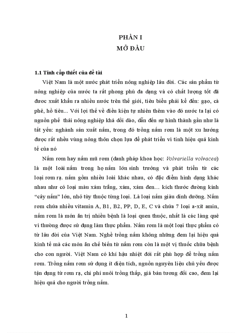 Phân tích hiệu quả kinh tế trong sản xuất và tiêu thụ nấm rơm ở huyện Tiên Lãng thành phố Hải Phòng