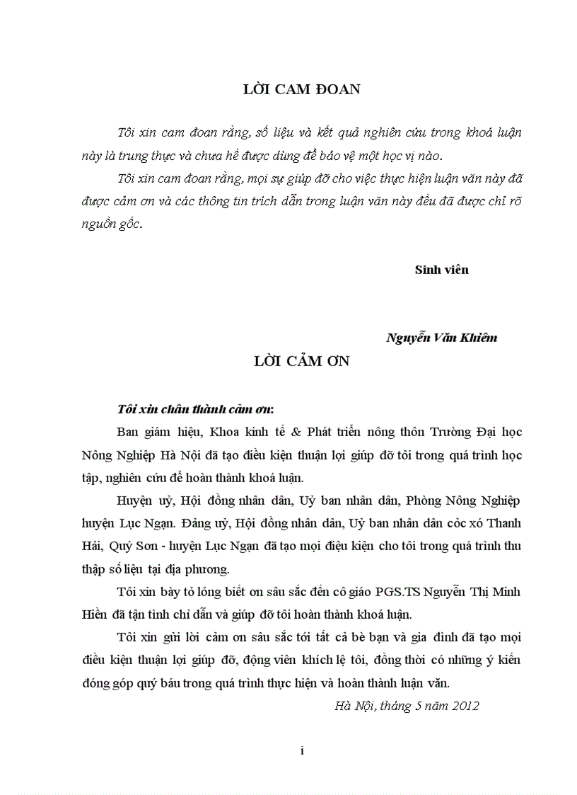 Một số giải pháp phát triển nhân rộng mô hình sản xuất vải thiều theo quy trình thực hành nông nghiệp tốt VietGAP tại huyện Lục Ngạn Bắc Giang