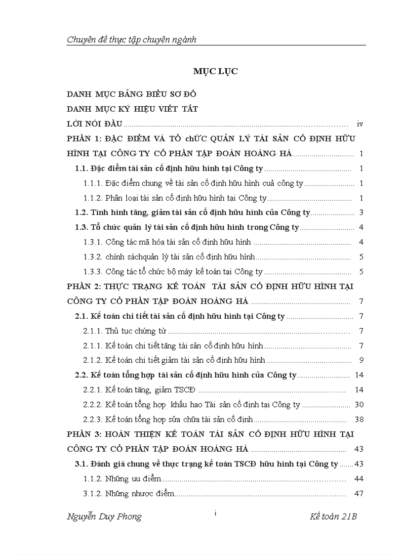 Hoàn thiện kế toán TSCĐHH tại Công ty Cổ phần tập đoàn Hoàng Hà