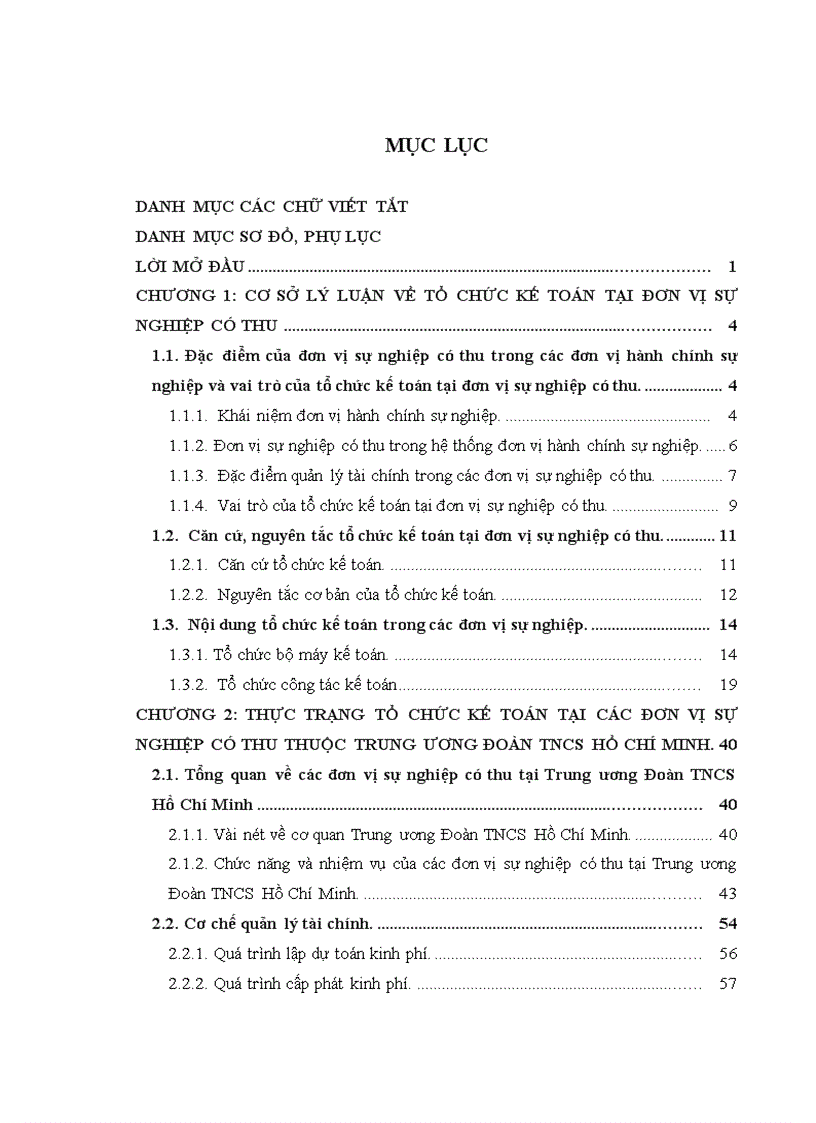 Phương hướng và giải pháp nhằm hoàn thiện tổ chức kế toán tại các đơn vị sự nghiệp có thu thuộc Trung ương Đoàn TNCS Hồ Chí Minh 1