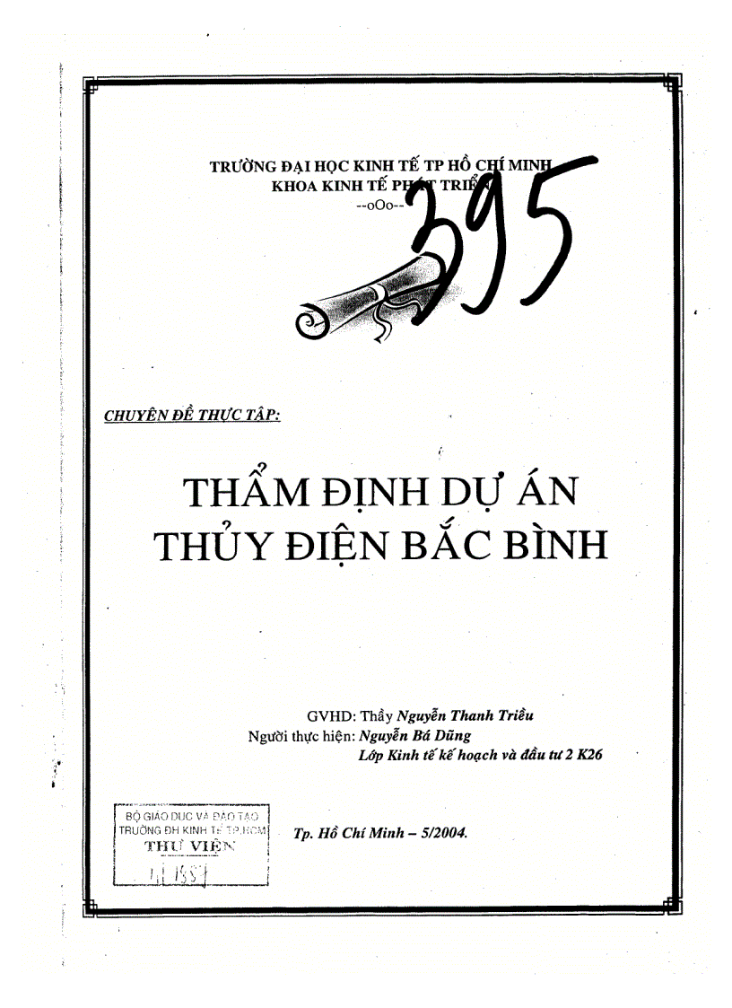 Thẩm định dự án thuỷ điện Bắc Bình