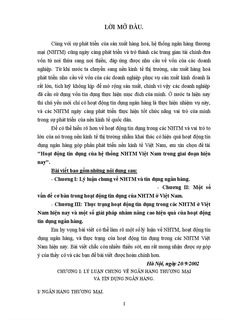Hoạt động tín dụng của hệ thống NHTM Việt Nam trong giai đoạn hiện nay 3