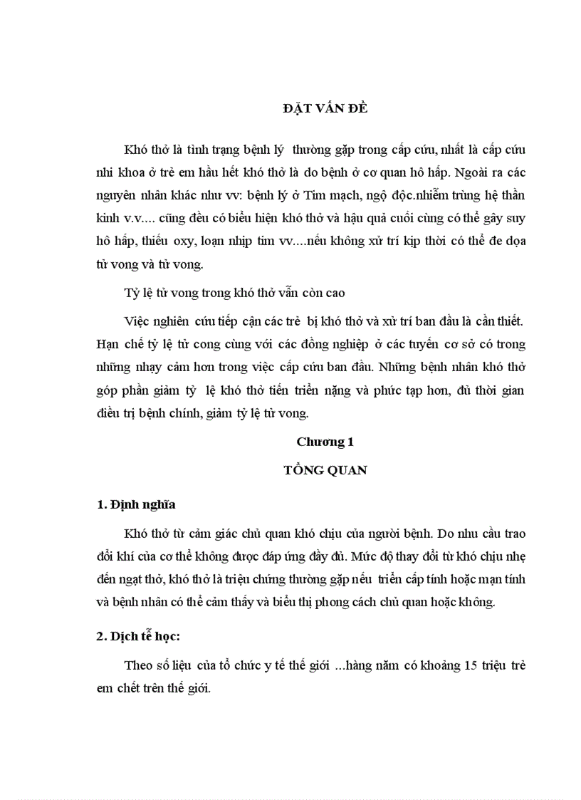 Giảm Tỷ lệ tử vong trong khó thở