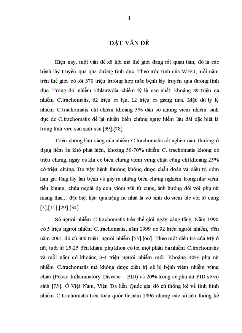 Nghiên cứu đặc điểm lâm sàng cận lâm sàng ở phụ nữ nhiễm Chlamydia trachomatis đến khám vô sinh tại Bệnh viện Phụ sản Trung Ương năm 2012 1