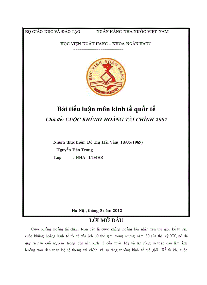 Cuộc khủng hoảng tài chính 2007