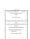 Đánh giá kết quả phẫu thuật nội soi lồng ngực trong chấn thương ngực tại bệnh viện Bạch Mai