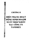 Hoạt động kinh doanh và giải pháp nâng cao hiệu quả XNK tại công ty TANIMEX