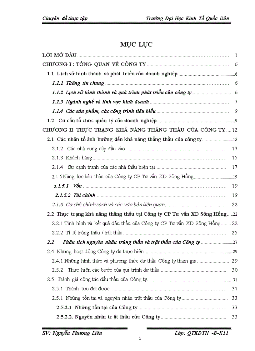 Giải pháp nâng cao khả năng thắng thầu của CÔNG TY CP TƯ VẤN XD SÔNG HỒNG