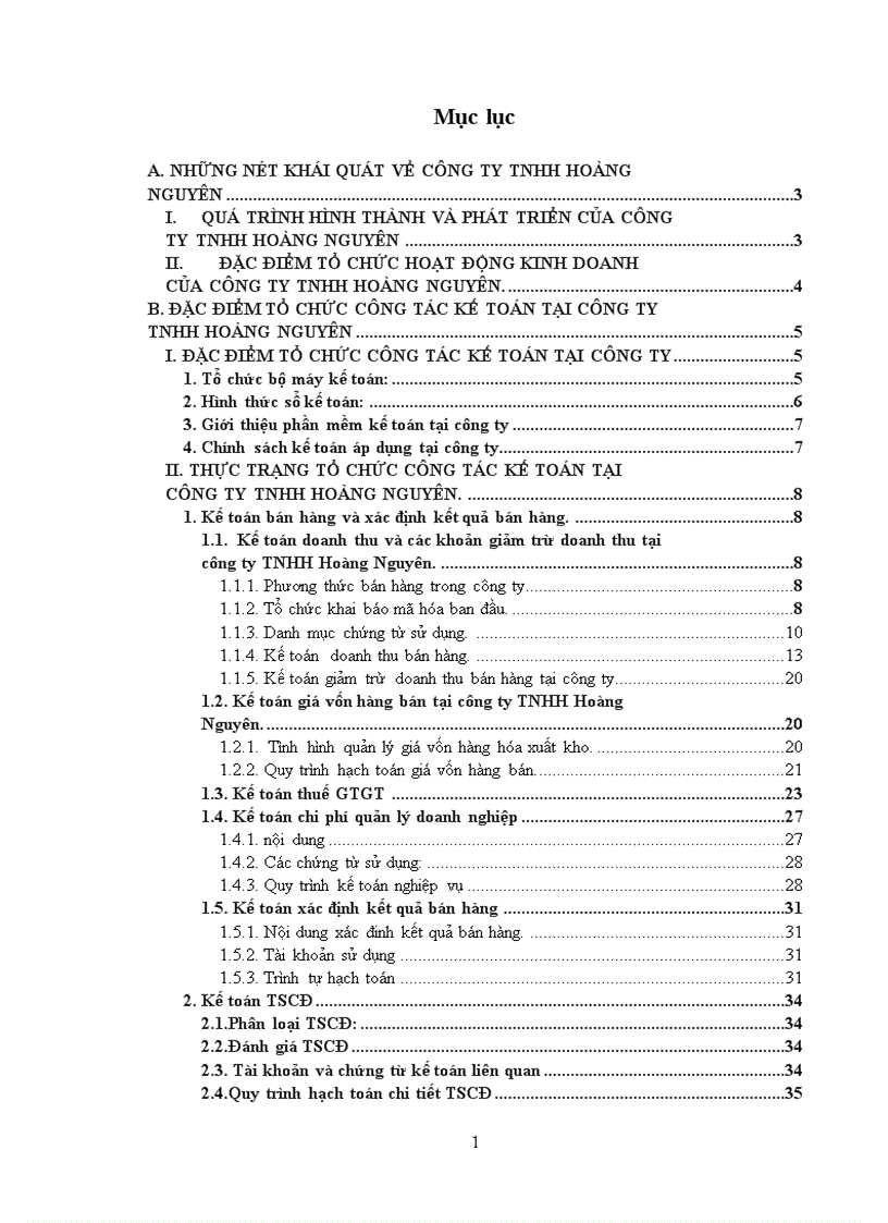 Tổ chức công tác kế toán tại công ty tnhh hoàng nguyên