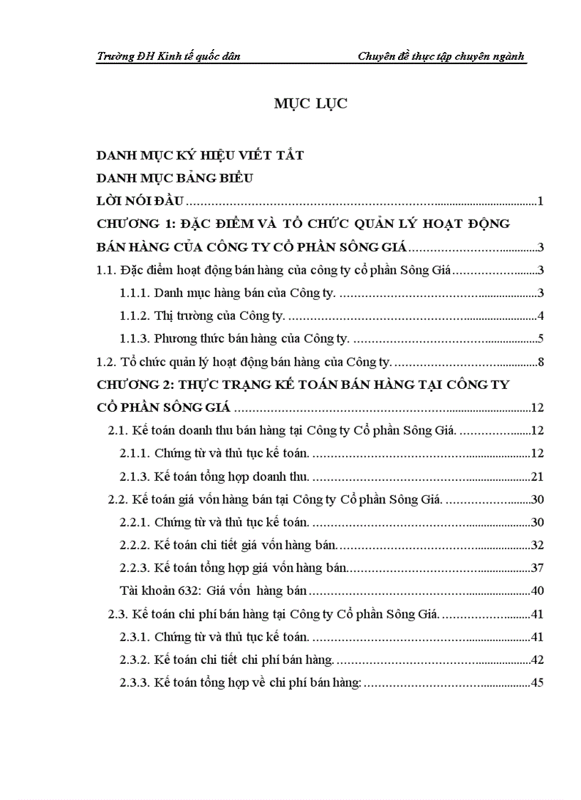 Kế toán bán hàng tại công ty cổ phần sông giá