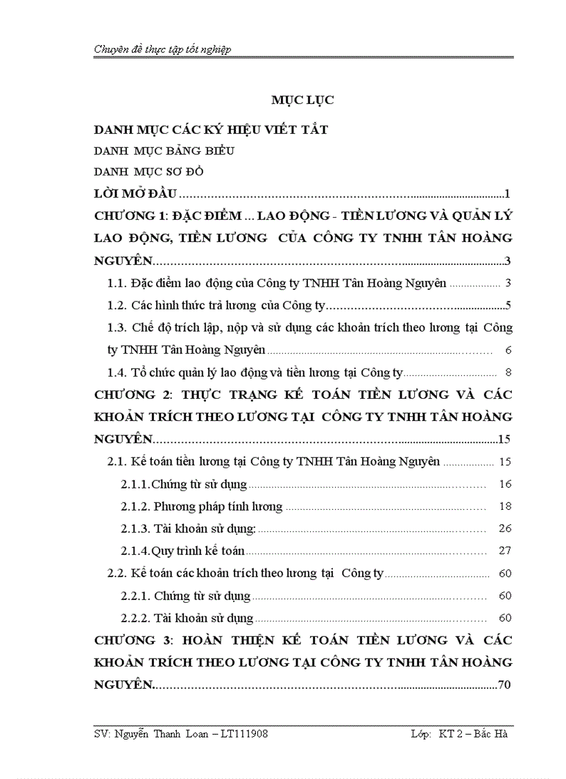 Kế toán tiền lương và các khoản trích theo lương tại công ty tnhh tân hoàng nguyên