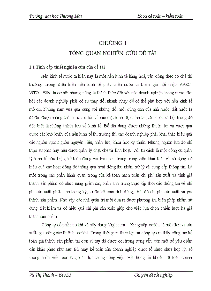 Kế toán giá thành sản phẩm máy cán mịn 1000 800 tại công ty cổ phần cơ khí và xây dựng Viglacera Xí nghiệp cơ khí trong tháng 10 năm 2010