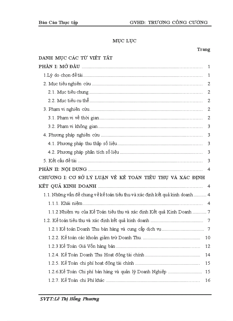 Kế toán Tiêu Thụ và Xác Định Kết Quả Kinh Doanh tại Công Ty Cổ Phần Thương Mại Tổng Hợp Lộc Thịnh