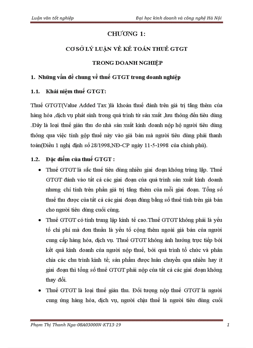 Một số đề xuất về việc kê khai thuế GTGT ở công ty TNHH thương mại và phát triển công nghệ Bách Khoa 4
