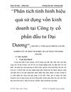 Phân tích tình hình hiệu quả sử dụng vốn kinh doanh tại Công ty cổ phần đầu tư Đại Dương 1