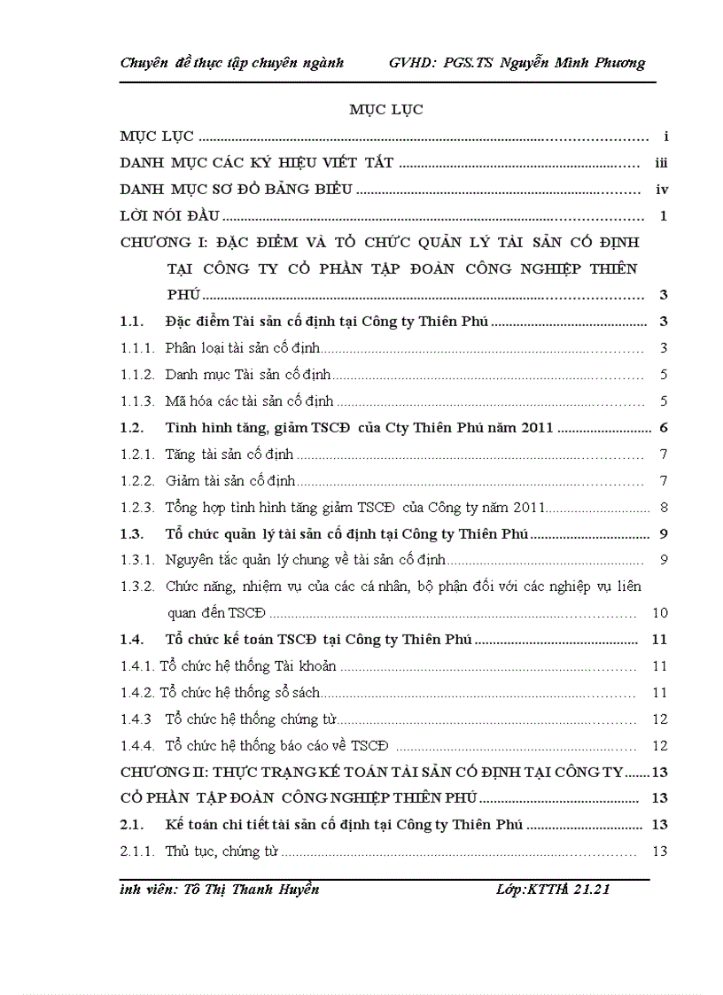 Hoàn thiện kế toán tài sản cố định tại công ty cổ phần tập đoàn công nghiệp thiên phú 3