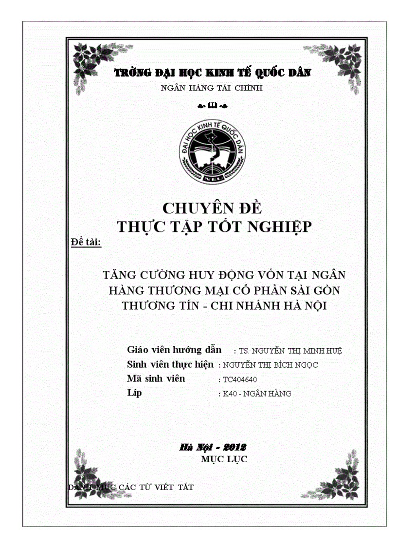 Tăng cường huy động vốn tại ngân hàng thương mại cổ phần sài gòn thương tín chi nhánh Hà NộI 1