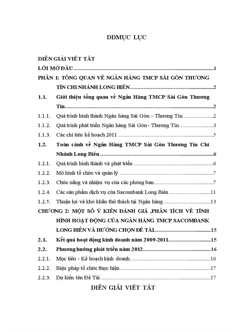 Một số ý kiến đánh giá phân tích nhận xét về tình hình hoạt động của ngân hàng Sacombank Long Biên