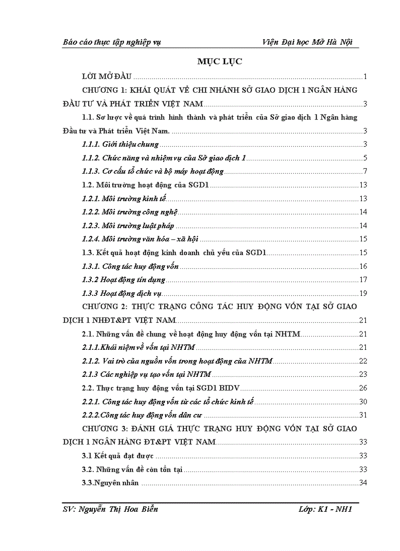 Giải pháp tăng cường huy động vốn tại Chi nhánh Sở giao dịch 1 Ngân hàng Đầu tư và Phát triển Việt Nam 4