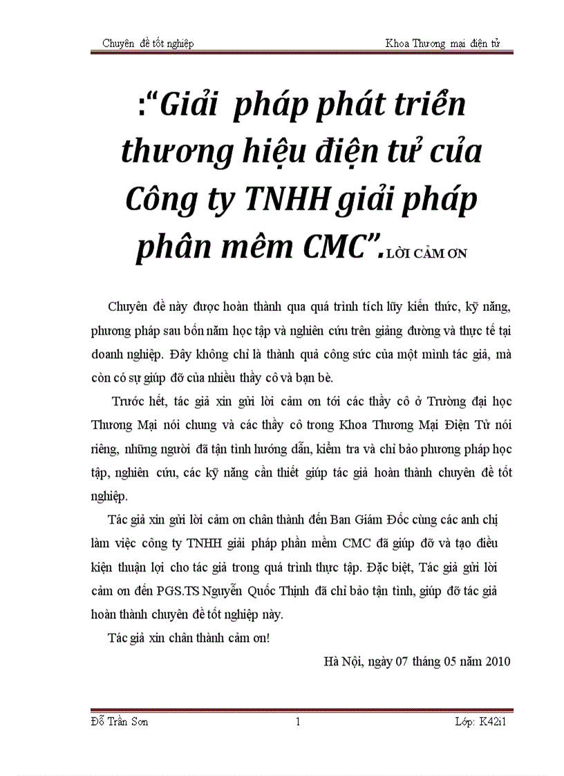 Giải pháp phát triển thương hiệu điện tử của Công ty TNHH giải pháp phần mềm CMC 3