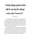 Giải pháp phát triển dịch vụ tuyển dụng của sàn Vnet vn 1