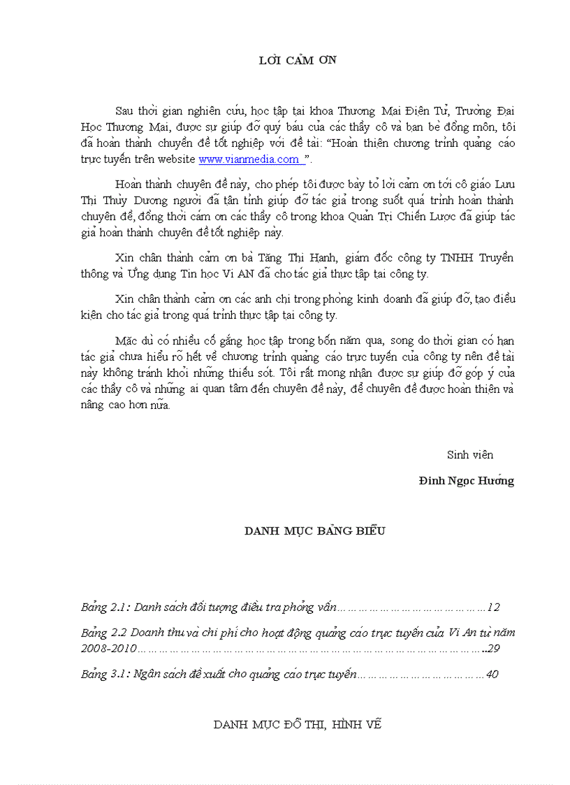 Hoàn thiện chương trình quảng cáo trực tuyến trên website www vianmedia com