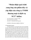 Hoàn thiện quá trình cung ứng sản phẩm dây và cáp điện của công ty TNHH thương mại và dịch vụ TCT 1