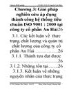 Nghiên cứu áp dụng Hệ thống quản lý chất lượng theo tiêu chuẩn ISO 9001 2000 tại công ty Cổ phần thương mại và đầu tư An Hải