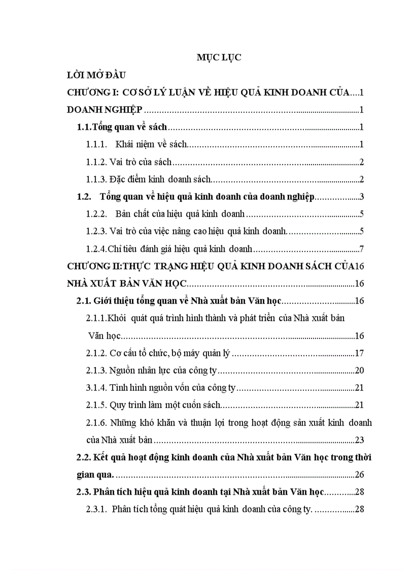 Nâng cao hiệu quả kinh doanh sách ở Nhà xuất bản Văn học 1