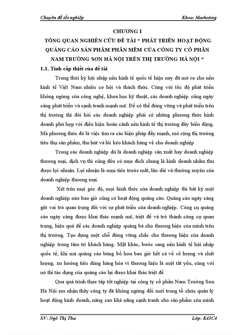 Phát triển hoạt động quảng cáo sản phẩm phần mềm của công ty cổ phần nam trường sơn hà nội trên thị trường HÀ NỘI 1