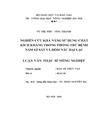 NGHIÊN CứU KHả NĂNG Sử DụNG CHấT KíCH KHáNG TRONG PHòNG Trừ BệNH NấM Gỉ SắT Và Đốm nâu hại lạc