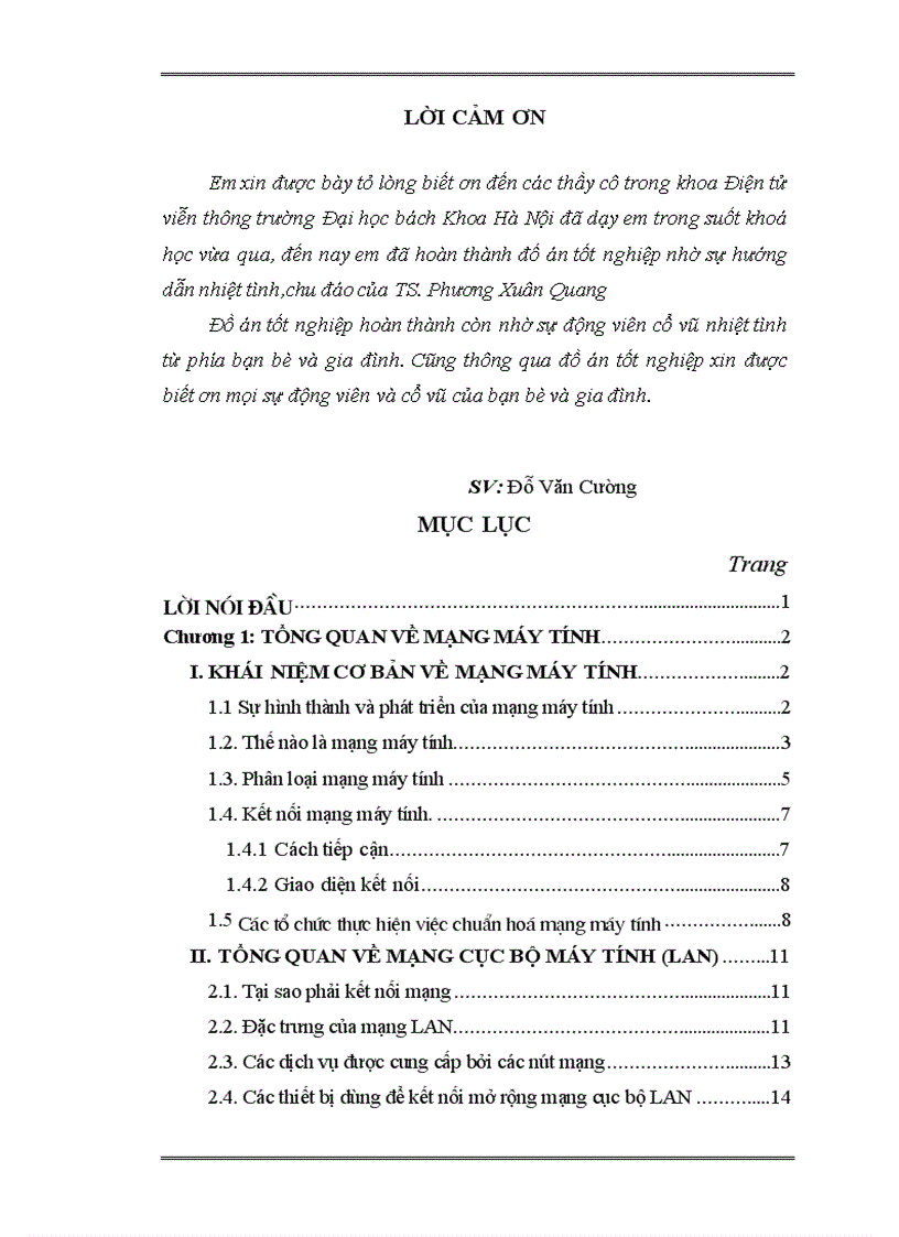 Thiết kế và phân tích mạng LAN cho 1 công ty