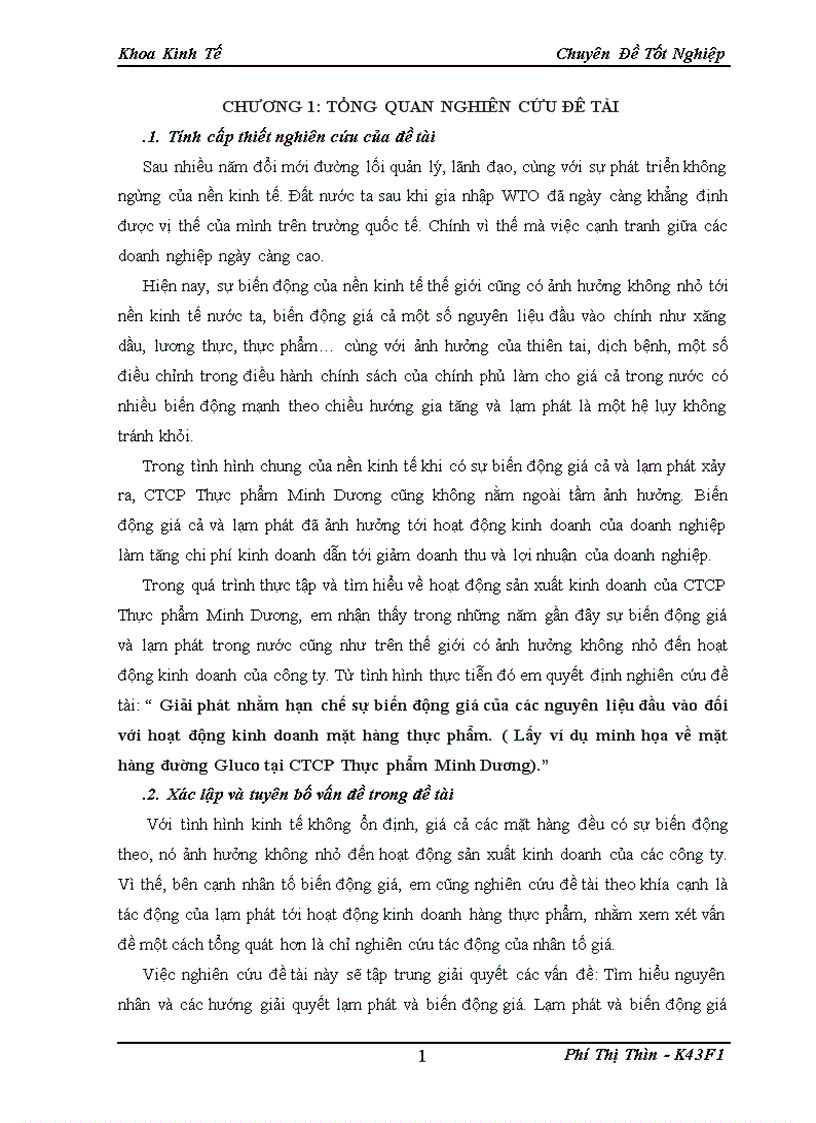 Giải phát nhằm hạn chế sự biến động giá của các nguyên liệu đầu vào đối với hoạt động kinh doanh mặt hàng thực phẩm
