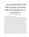 Các giải pháp nhằm hoàn thiện công tác tuyển dụng nhân lực tại khách sạn 1A Tăng Bạt Hổ