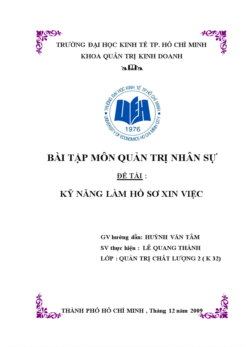 Kỹ năng làm hồ sơ xin việc