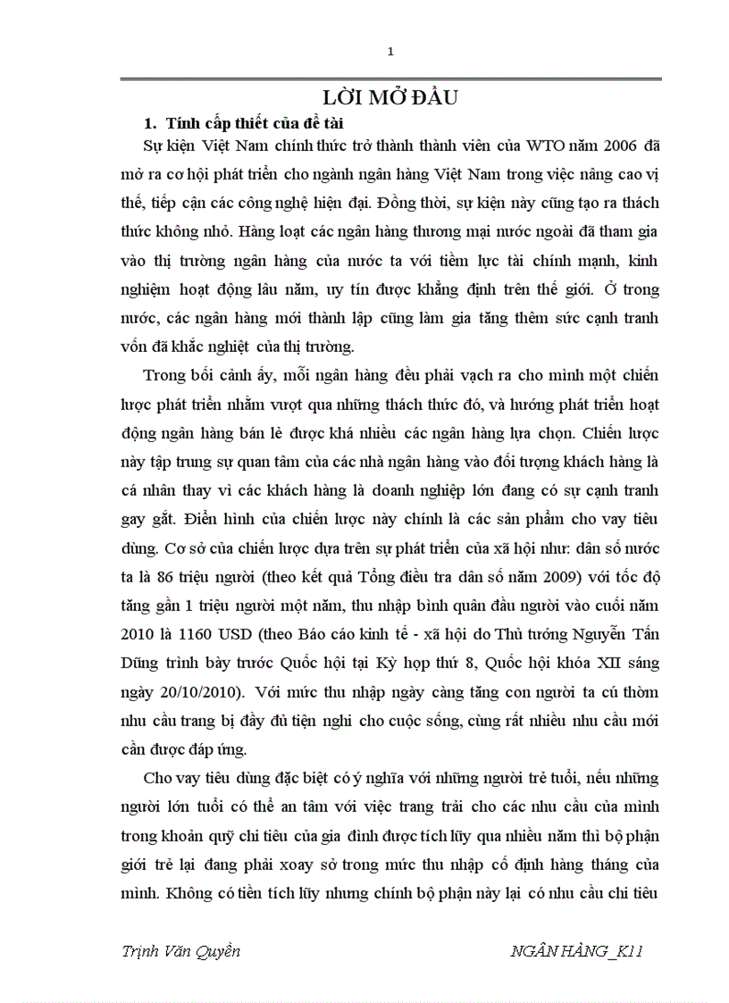 Mở rộng cho vay tiêu dùng tại Ngân hàng TMCP Hàng Hải 1