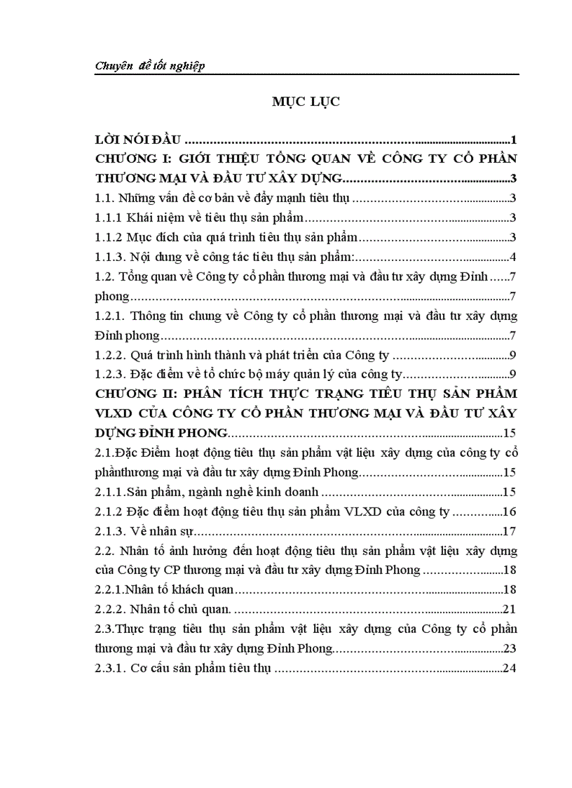 Biện pháp thúc đẩy tiêu thụ sản phẩm của Công ty CP thương mại và đầu tư xây dựng Đỉnh Phong 5