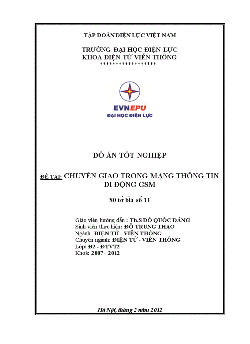 Chuyển giao trong mạng thông tin di động gsm