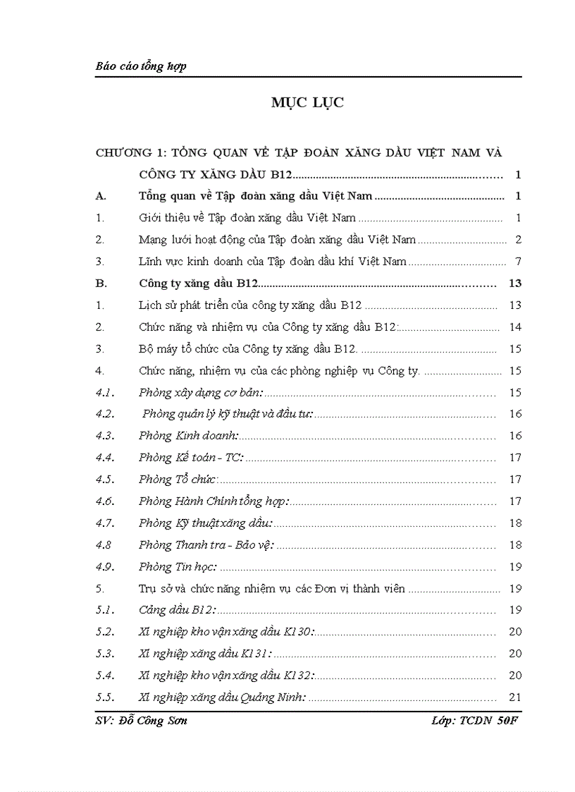 Thực trạng hoạt động kết quả hoạt động và thành tựu của công ty xăng dầu b12
