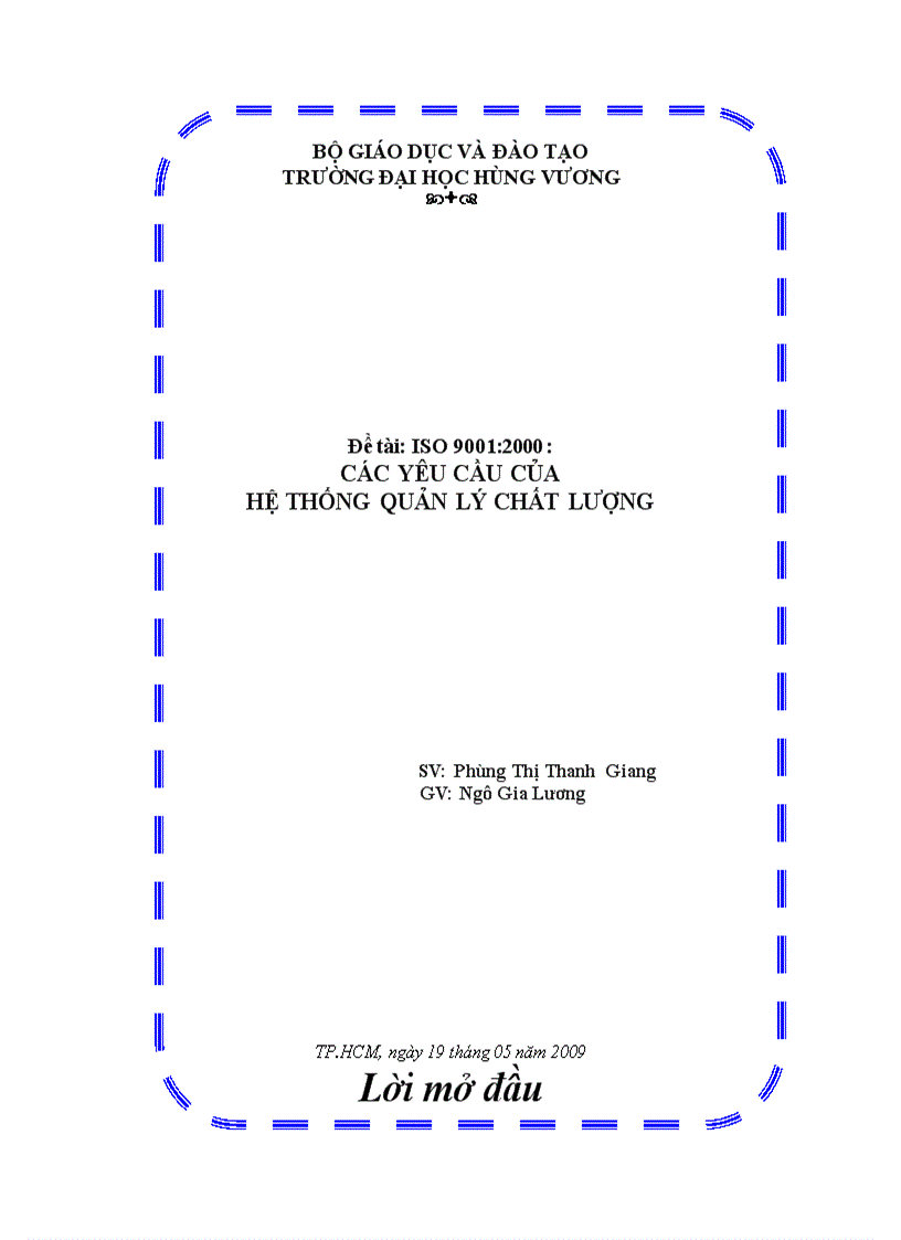 Iso 9001 2000 các yêu cầu của hệ thống quản lý chất lượng