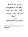 Kế toán bán vật phẩm quảng cáo tại công ty Cổ Phần Công Nghệ Truyền Thông và Quảng Cáo Tinh Hoa 6