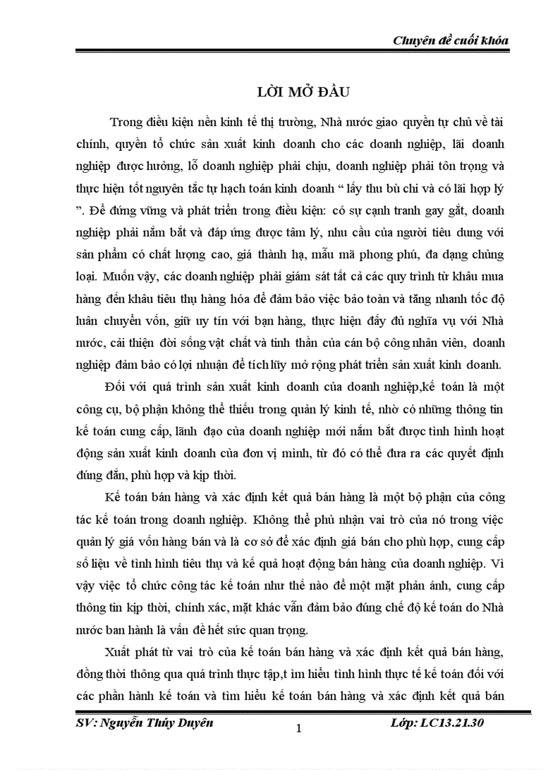 Tổ chức kế toán bán hàng và xác định kết quả bán hàng ở Chi nhánh Công nghiệp hóa chất mỏ Hà Nam 3