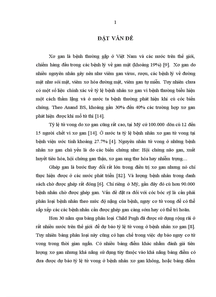 Nghiên cứu chỉ số MELD trong tiên lượng bệnh nhân xơ gan 1