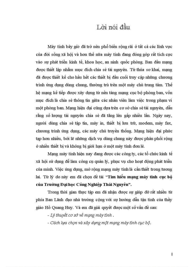 Tìm hiểu mạng máy tính cục bộ của Trường Đại học Công Nghiệp Thái Nguyên 3