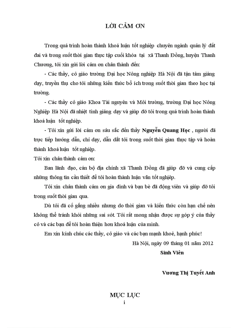 Quy hoạch sử dụng đất giai đoạn 2011 2020 xã Thanh Đồng huyện Thanh Chương tỉnh Nghệ An