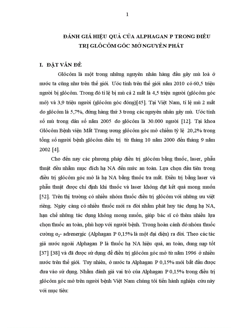 Đánh giá hiệu quả của alphagan p trong điều trị glôcôm góc mở nguyên phát 3